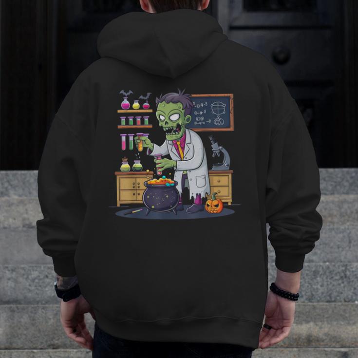 Science Teacher Halloween Shirt Zombie Chemistry Scientist Men Zip Up Hoodie Back Print, Science Teacher Gifts, funny design Science Teacher Halloween Shirt Zombie Chemistry Scientist Men Zip Up Hoodie Back Print, Science Teacher Gifts, funny design