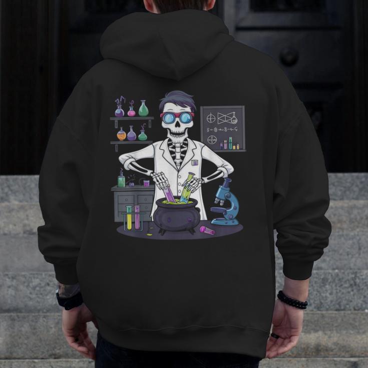 Science Teacher Halloween Skeleton Scientist Chemistry Men Zip Up Hoodie Back Print, Science Teacher Gifts, funny design Science Teacher Halloween Skeleton Scientist Chemistry Men Zip Up Hoodie Back Print, Science Teacher Gifts, funny design