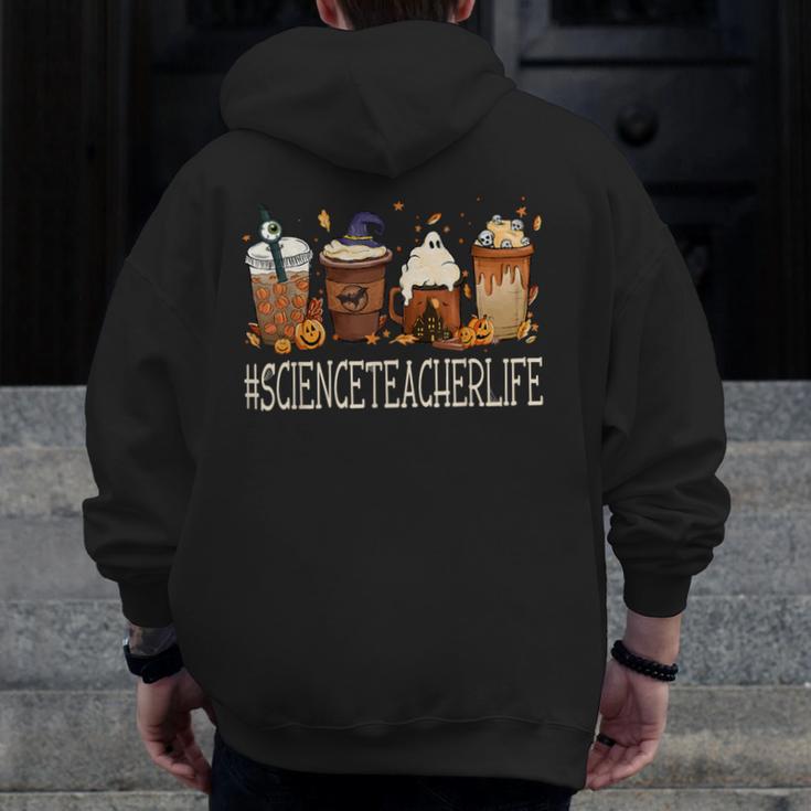 Science Teacher Horror Fall Coffee Halloween Pumpkin Autumn Men Zip Up Hoodie Back Print, Science Teacher Gifts, funny design Science Teacher Horror Fall Coffee Halloween Pumpkin Autumn Men Zip Up Hoodie Back Print, Science Teacher Gifts, funny design