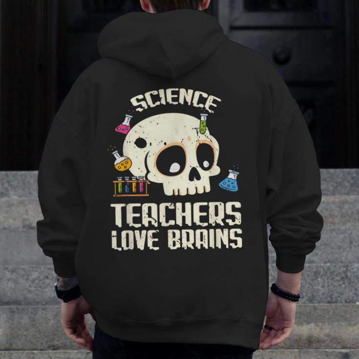 Science Teachers Love Brains Teachers Halloween Men Zip Up Hoodie Back Print, Science Teacher Gifts, funny design Science Teachers Love Brains Teachers Halloween Men Zip Up Hoodie Back Print, Science Teacher Gifts, funny design