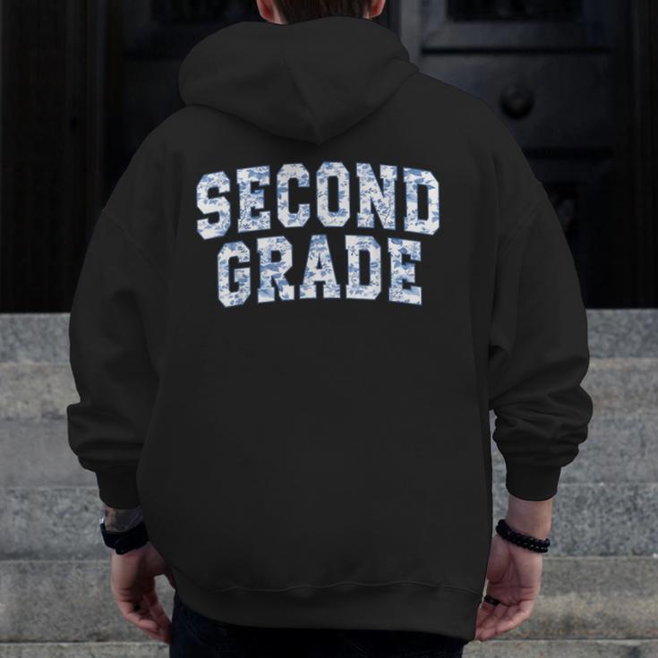 Second Grade Floral Blue Back To School 2nd Grade Teacher Men Zip Up Hoodie Back Print, 2nd Grade Teacher Gifts, funny design Second Grade Floral Blue Back To School 2nd Grade Teacher Men Zip Up Hoodie Back Print, 2nd Grade Teacher Gifts, funny design