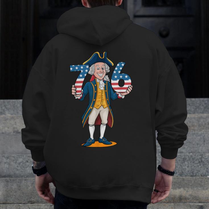 Six Seven 6 7 7 6 George Washington Teacher American Men Zip Up Hoodie Back Print, funny design Six Seven 6 7 7 6 George Washington Teacher American Men Zip Up Hoodie Back Print, funny design