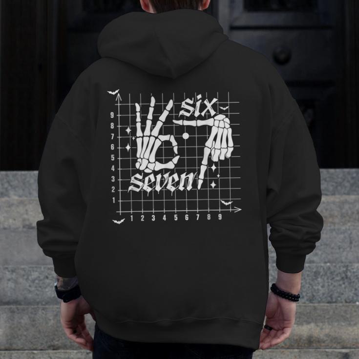 Six Seven Coordinate 67 Skeleton Math Teacher 67 Men Zip Up Hoodie Back Print, funny design Six Seven Coordinate 67 Skeleton Math Teacher 67 Men Zip Up Hoodie Back Print, funny design
