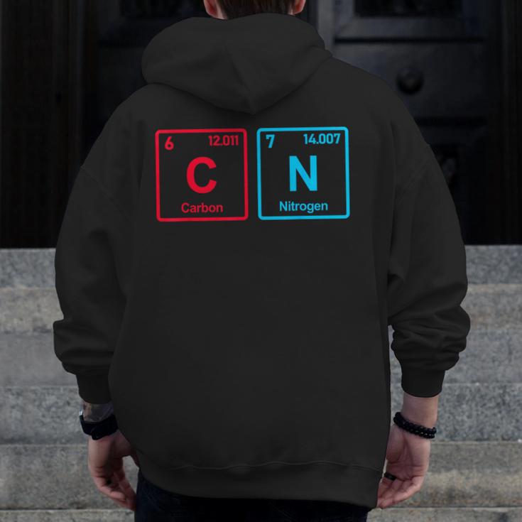 Six Seven Meme 6 7 Science Teacher 6-7 Periodic Table Men Zip Up Hoodie Back Print, Science Teacher Gifts, funny design