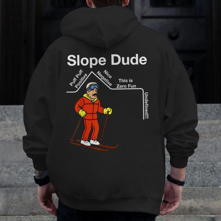 Slope Dude Algebra Geometry Middle School Math Teacher Men Zip Up Hoodie Back Print, funny design
