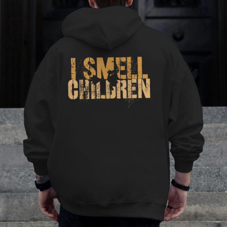 I SMELL CHILDREN Halloween Teacher Classroom I Teach Men Zip Up Hoodie Back Print, funny design I SMELL CHILDREN Halloween Teacher Classroom I Teach Men Zip Up Hoodie Back Print, funny design