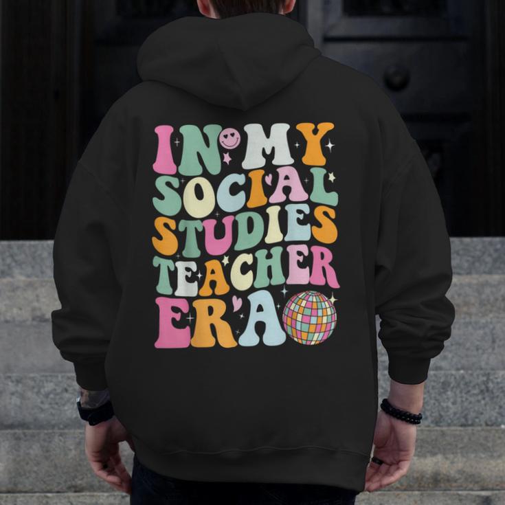In My Social Studies Teacher Era Cute Social Studies Teacher Men Zip Up Hoodie Back Print, funny design In My Social Studies Teacher Era Cute Social Studies Teacher Men Zip Up Hoodie Back Print, funny design
