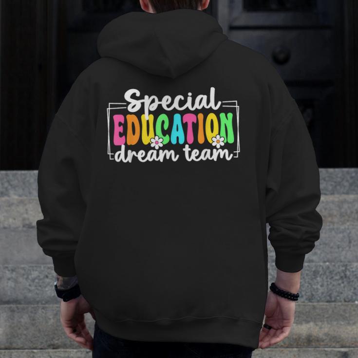 Special Education Dream Team Back To School SPED Teacher Men Zip Up Hoodie Back Print, funny design