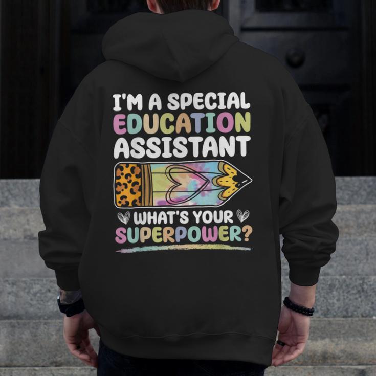 Special Educational Assistant And Sped Teacher Men Zip Up Hoodie Back Print, funny design Special Educational Assistant And Sped Teacher Men Zip Up Hoodie Back Print, funny design