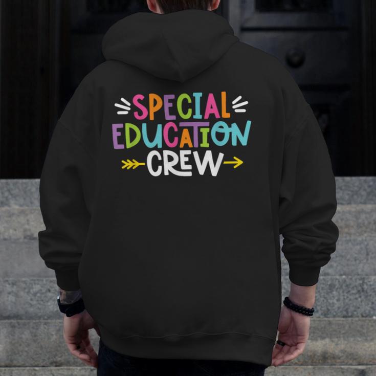 Special Educators Special Ed Teacher Special Education Crew Men Zip Up Hoodie Back Print, funny design