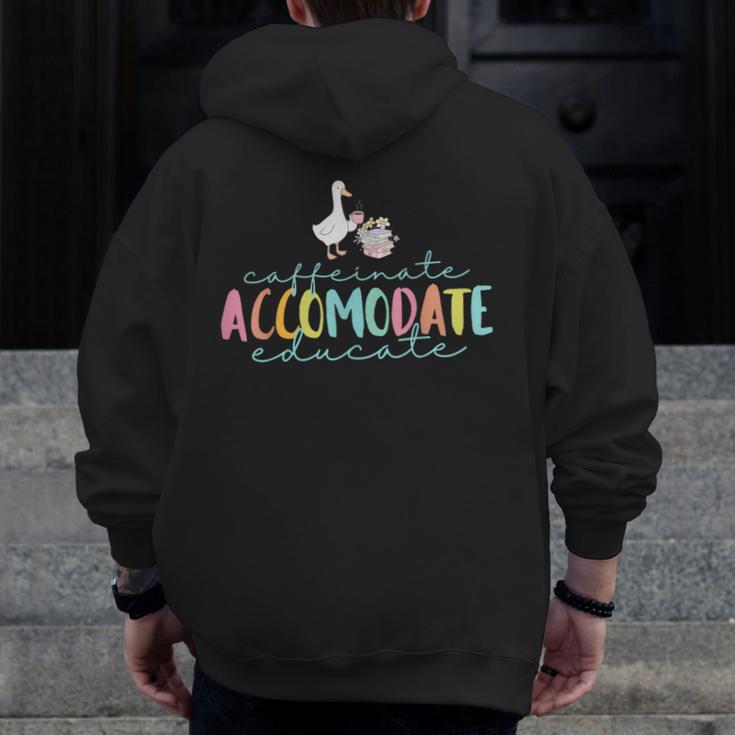 SPED Dream Team Teachers Special Education Silly Goose Men Zip Up Hoodie Back Print, funny design SPED Dream Team Teachers Special Education Silly Goose Men Zip Up Hoodie Back Print, funny design