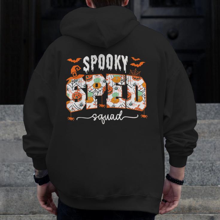 Spooky SPED Squad Special Education Teacher Halloween Ghost Men Zip Up Hoodie Back Print, funny design Spooky SPED Squad Special Education Teacher Halloween Ghost Men Zip Up Hoodie Back Print, funny design