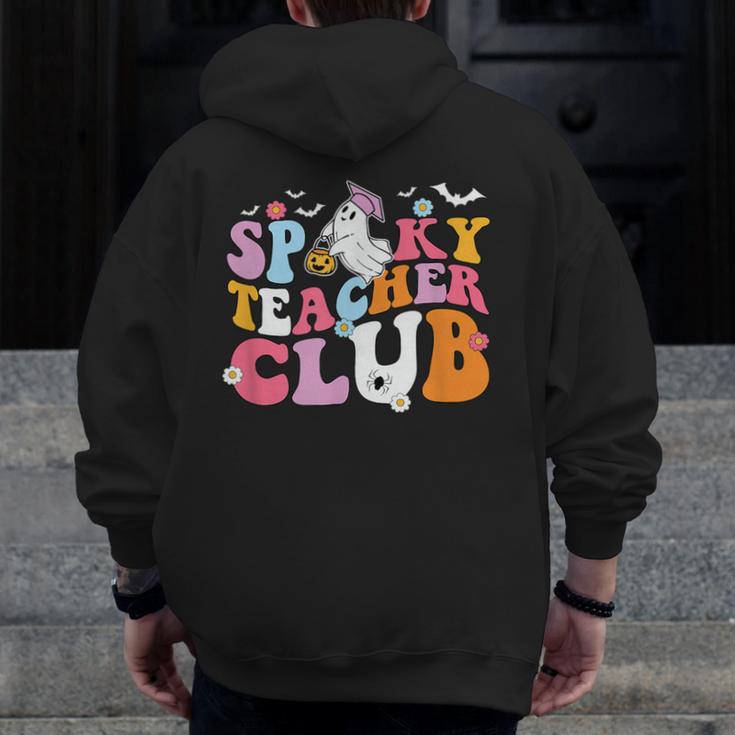 Spooky Teacher Club Halloween Men Zip Up Hoodie Back Print, funny design Spooky Teacher Club Halloween Men Zip Up Hoodie Back Print, funny design