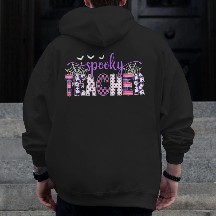 Spooky Teacher Halloween Costume Women Spooky Teacher Men Zip Up Hoodie Back Print, funny design Spooky Teacher Halloween Costume Women Spooky Teacher Men Zip Up Hoodie Back Print, funny design