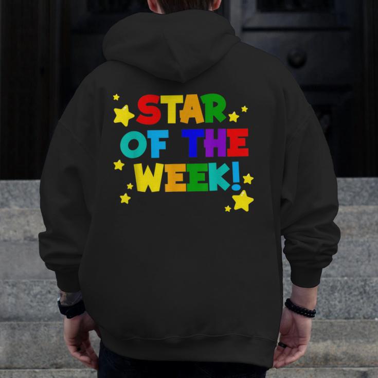 Star Of The Week Cheerful Recognition Student Teachers Class Men Women Kids Men Zip Up Hoodie Back Print, funny design Star Of The Week Cheerful Recognition Student Teachers Class Men Women Kids Men Zip Up Hoodie Back Print, funny design