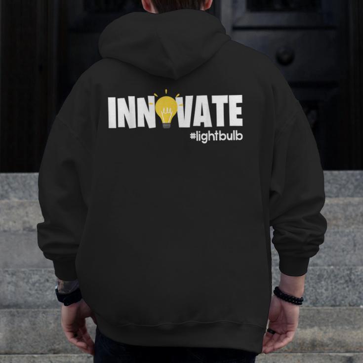 STEAM Teacher Back To School STEM Innovate Science For Men Women Kids Men Zip Up Hoodie Back Print, Science Teacher Gifts, funny design