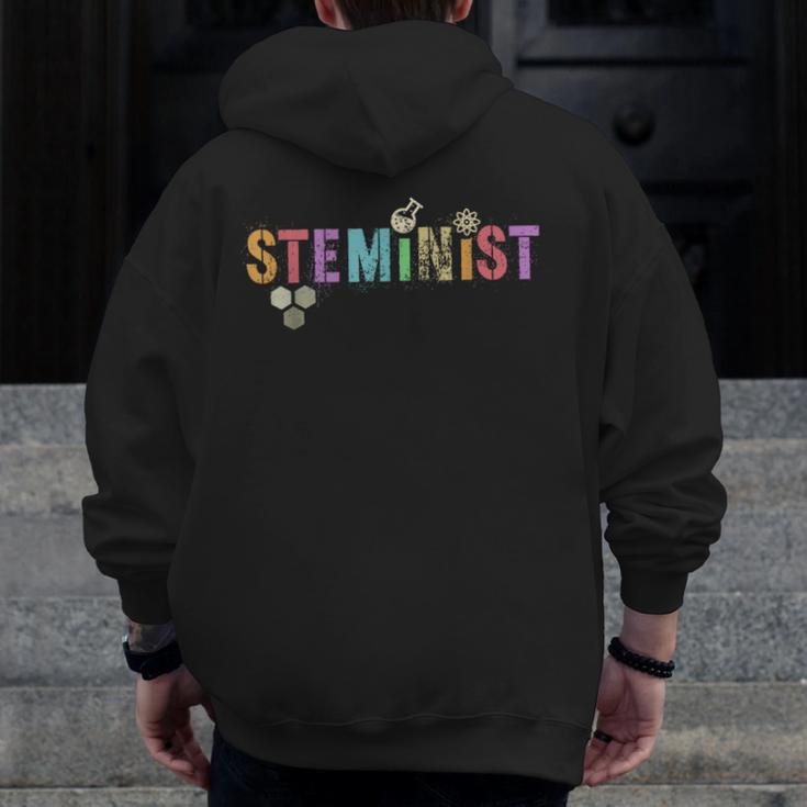 STEMINIST Technology Student STEM Teacher Women Engineering Men Zip Up Hoodie Back Print, funny design STEMINIST Technology Student STEM Teacher Women Engineering Men Zip Up Hoodie Back Print, funny design