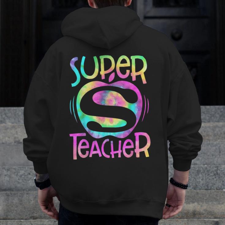 Super Teacher Back To School Apple Tie Dye First Day Men Zip Up Hoodie Back Print, Super Teacher Gifts, funny design Super Teacher Back To School Apple Tie Dye First Day Men Zip Up Hoodie Back Print, Super Teacher Gifts, funny design