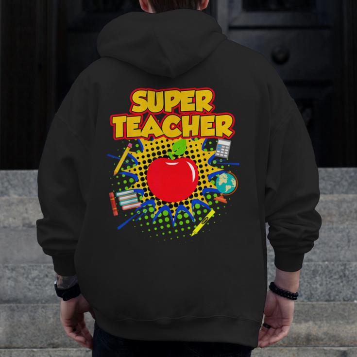 Superhero Teacher Appreciation Teaching Tee Men Zip Up Hoodie Back Print, funny design Superhero Teacher Appreciation Teaching Tee Men Zip Up Hoodie Back Print, funny design