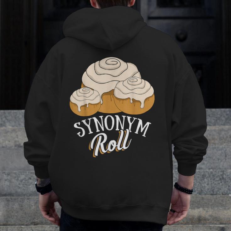Synonym Roll Teacher And Grammar Geeks Pun For Men Women Kids Men Zip Up Hoodie Back Print, funny design Synonym Roll Teacher And Grammar Geeks Pun For Men Women Kids Men Zip Up Hoodie Back Print, funny design