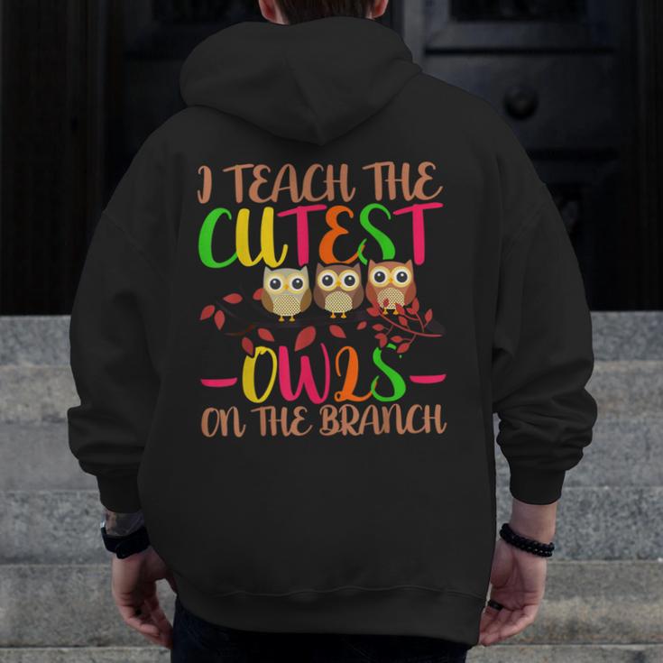 I Teach The Cutest Owls Christmas Or Teachers Day Men Zip Up Hoodie Back Print, funny design I Teach The Cutest Owls Christmas Or Teachers Day Men Zip Up Hoodie Back Print, funny design