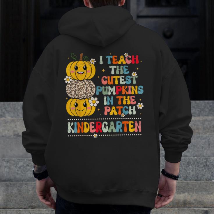 I Teach The Cutest Pumpkins Kindergarten Teacher Halloween Men Zip Up Hoodie Back Print, funny design I Teach The Cutest Pumpkins Kindergarten Teacher Halloween Men Zip Up Hoodie Back Print, funny design