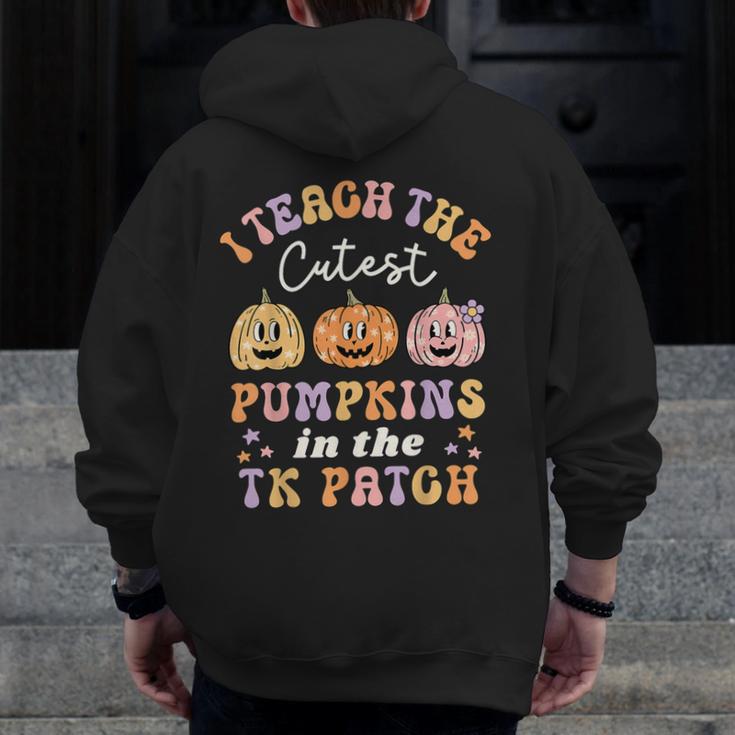 I Teach The Cutest Pumpkins In The TK Patch TK Teacher Fall Men Zip Up Hoodie Back Print, funny design I Teach The Cutest Pumpkins In The TK Patch TK Teacher Fall Men Zip Up Hoodie Back Print, funny design