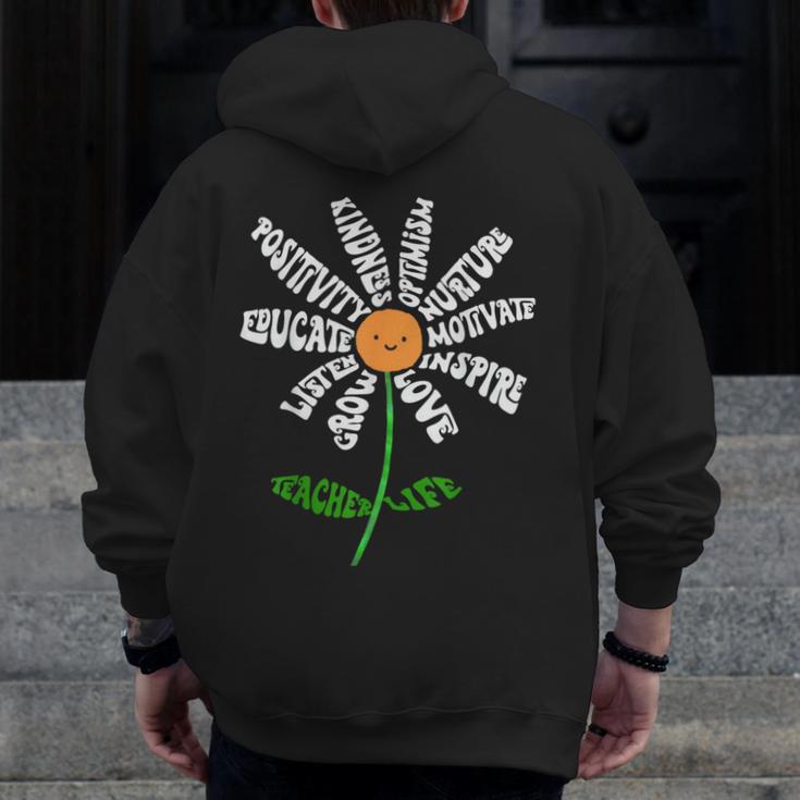 Teach Love Inspire Teachers Inspirational Flower Teachers Men Zip Up Hoodie Back Print, funny design Teach Love Inspire Teachers Inspirational Flower Teachers Men Zip Up Hoodie Back Print, funny design