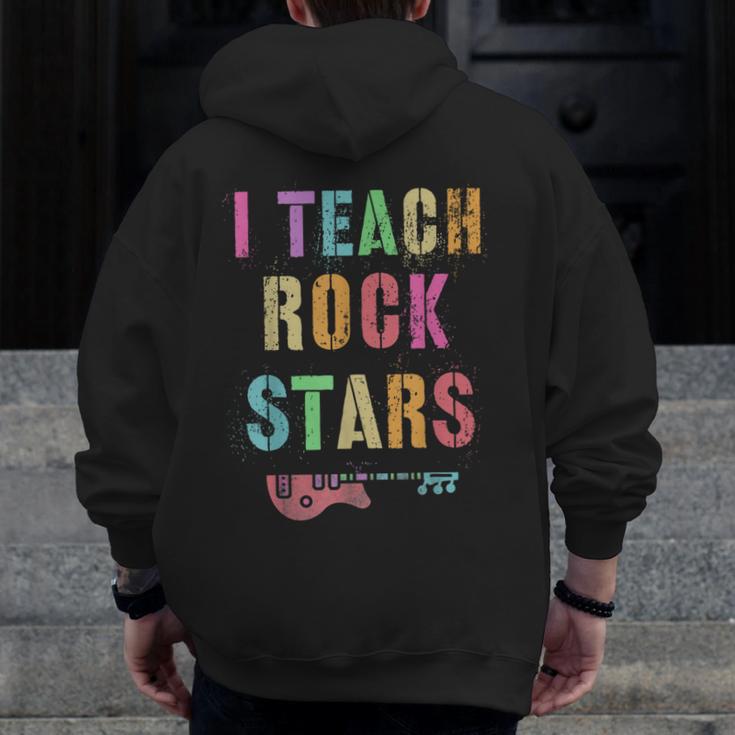 I TEACH ROCKSTARS Band Vibes Teacher Rocks My Music Teaching Men Zip Up Hoodie Back Print, funny design I TEACH ROCKSTARS Band Vibes Teacher Rocks My Music Teaching Men Zip Up Hoodie Back Print, funny design