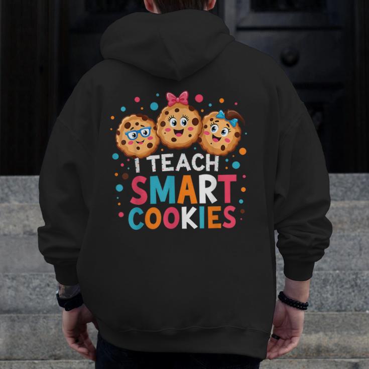 I Teach Smart Cookies Cute Back To School Teacher Men Zip Up Hoodie Back Print, funny design I Teach Smart Cookies Cute Back To School Teacher Men Zip Up Hoodie Back Print, funny design