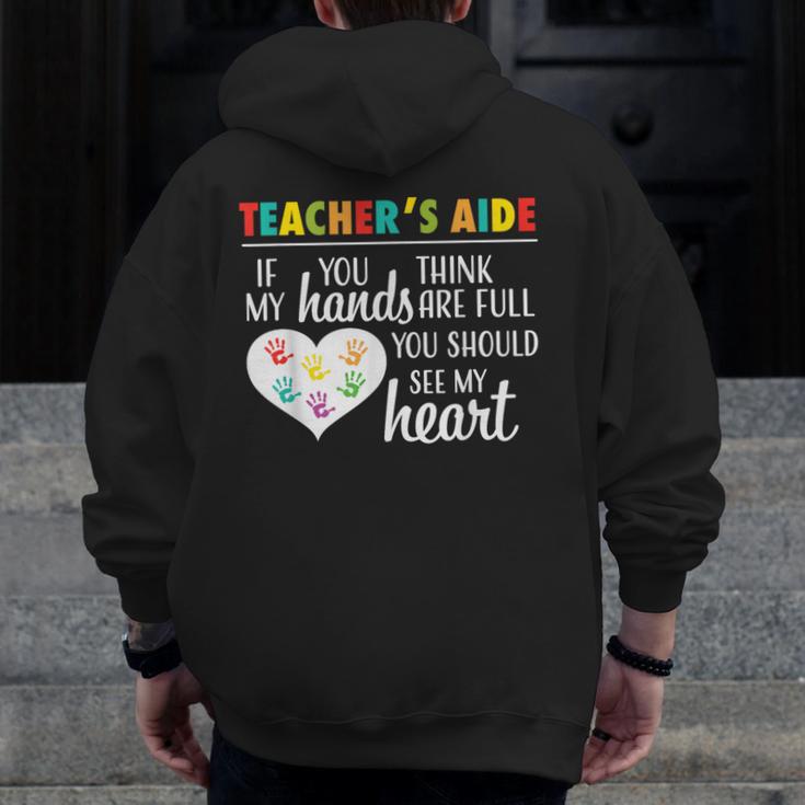 Teacher Aide Appreciation Cute Heart Tee For Women Men Zip Up Hoodie Back Print, funny design Teacher Aide Appreciation Cute Heart Tee For Women Men Zip Up Hoodie Back Print, funny design