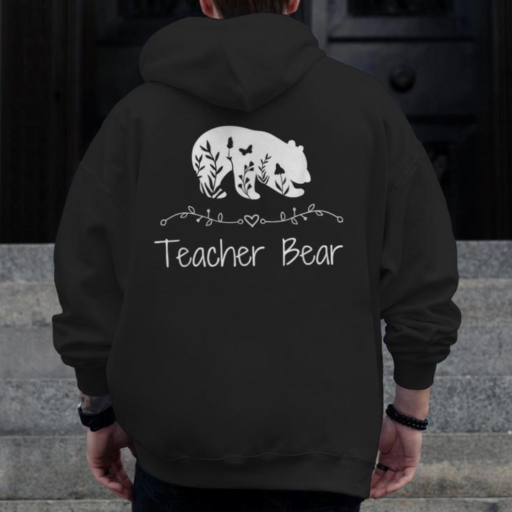 Teacher Bear For Educators Teacher Appreciation Men Zip Up Hoodie Back Print, funny design Teacher Bear For Educators Teacher Appreciation Men Zip Up Hoodie Back Print, funny design