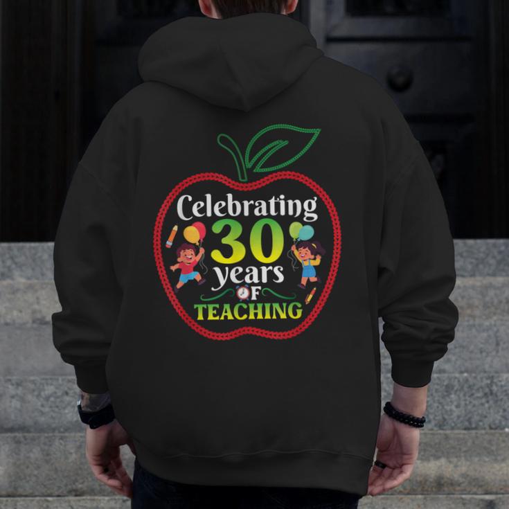 Teacher Celebrating 30 Years Of Teaching Students School Men Zip Up Hoodie Back Print, funny design Teacher Celebrating 30 Years Of Teaching Students School Men Zip Up Hoodie Back Print, funny design