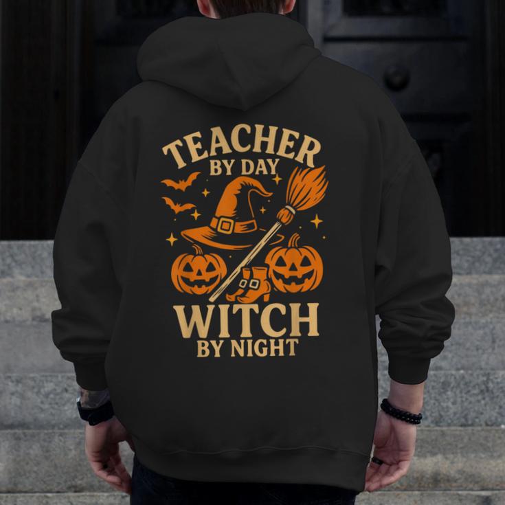Teacher By Day Witch By Night Halloween Teacher Witch Men Zip Up Hoodie Back Print, funny design Teacher By Day Witch By Night Halloween Teacher Witch Men Zip Up Hoodie Back Print, funny design