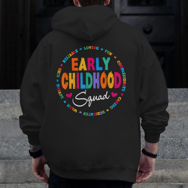 Teacher Early Childhood Squad T-Shirt Men Zip Up Hoodie Back Print, funny design Teacher Early Childhood Squad T-Shirt Men Zip Up Hoodie Back Print, funny design
