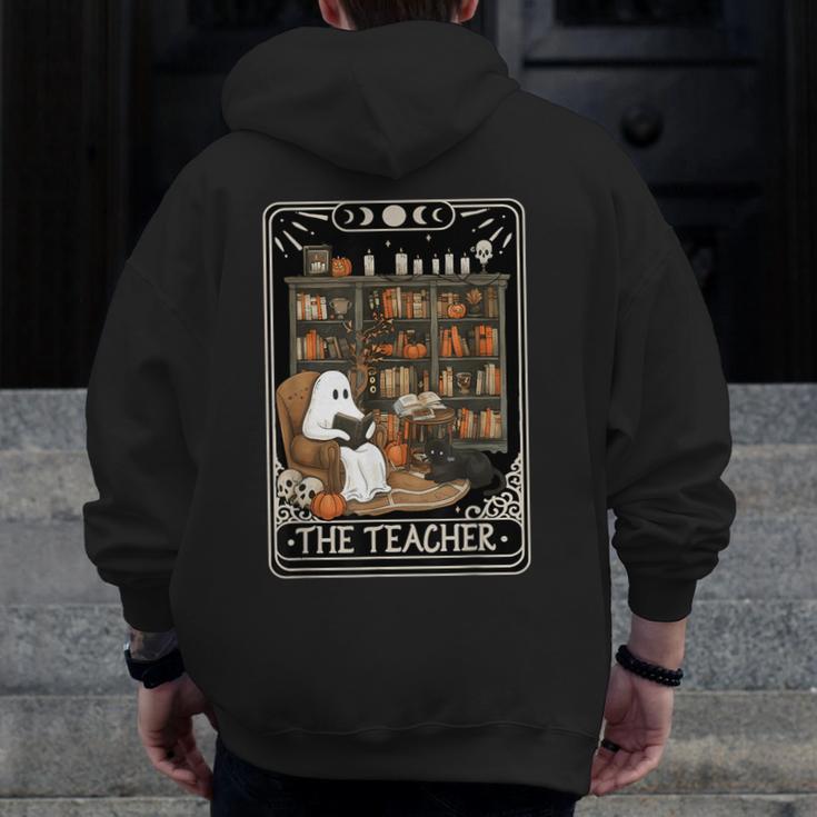 The Teacher Ghost Book Reading Books Lover Halloween Men Zip Up Hoodie Back Print, funny design The Teacher Ghost Book Reading Books Lover Halloween Men Zip Up Hoodie Back Print, funny design