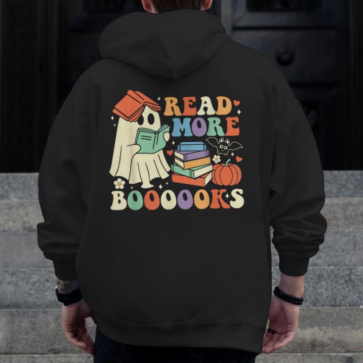 Teacher Halloween Cute Booooks Ghost Read More Books Men Zip Up Hoodie Back Print, funny design Teacher Halloween Cute Booooks Ghost Read More Books Men Zip Up Hoodie Back Print, funny design