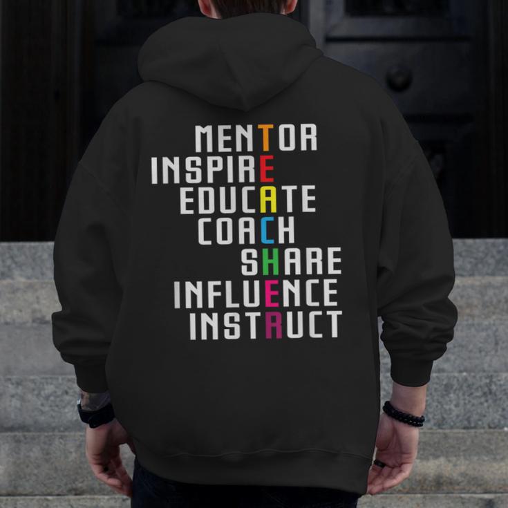 Teacher Inspirational Educator Favorite School Teacher Men Women Girls Kids Men Zip Up Hoodie Back Print, funny design Teacher Inspirational Educator Favorite School Teacher Men Women Girls Kids Men Zip Up Hoodie Back Print, funny design
