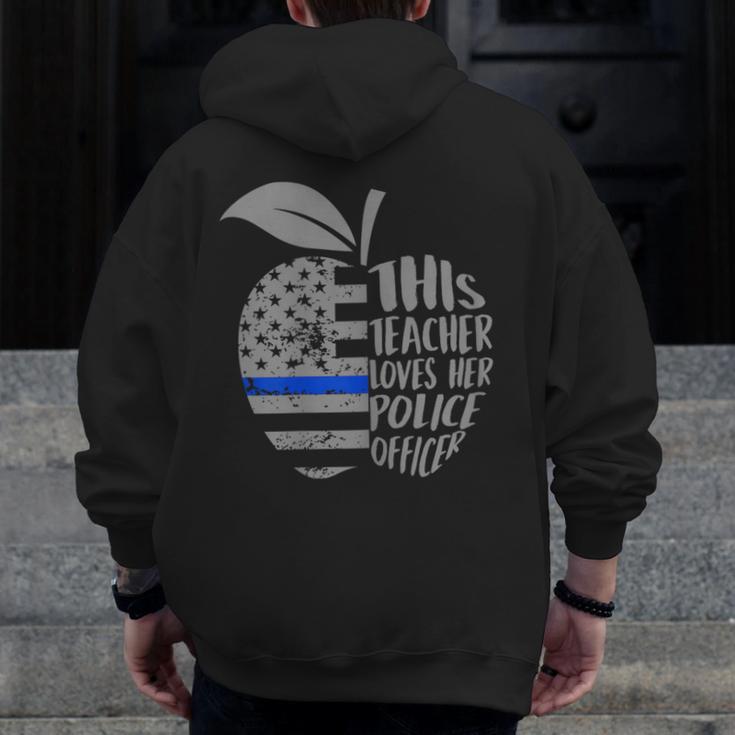 This Teacher Loves Her Police Officer Wife Saying Men Zip Up Hoodie Back Print, funny design This Teacher Loves Her Police Officer Wife Saying Men Zip Up Hoodie Back Print, funny design