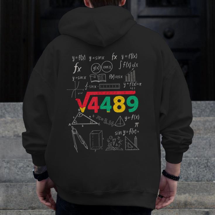 Teacher Math 67 Meme Square Root 4489 Slang Six Seven Men Zip Up Hoodie Back Print, funny design Teacher Math 67 Meme Square Root 4489 Slang Six Seven Men Zip Up Hoodie Back Print, funny design