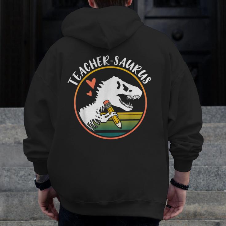Teacher-Saurus Dinosaur Teacher Design T-Rex Design Men Zip Up Hoodie Back Print, funny design Teacher-Saurus Dinosaur Teacher Design T-Rex Design Men Zip Up Hoodie Back Print, funny design