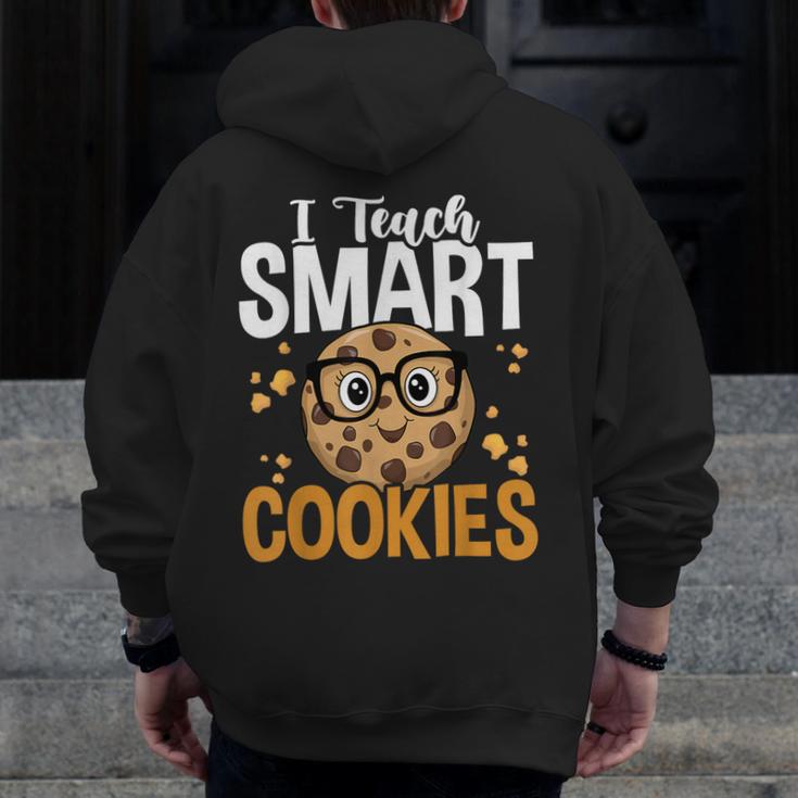 Teacher I Teach Smart Cookies Nerd Men Zip Up Hoodie Back Print, funny design Teacher I Teach Smart Cookies Nerd Men Zip Up Hoodie Back Print, funny design