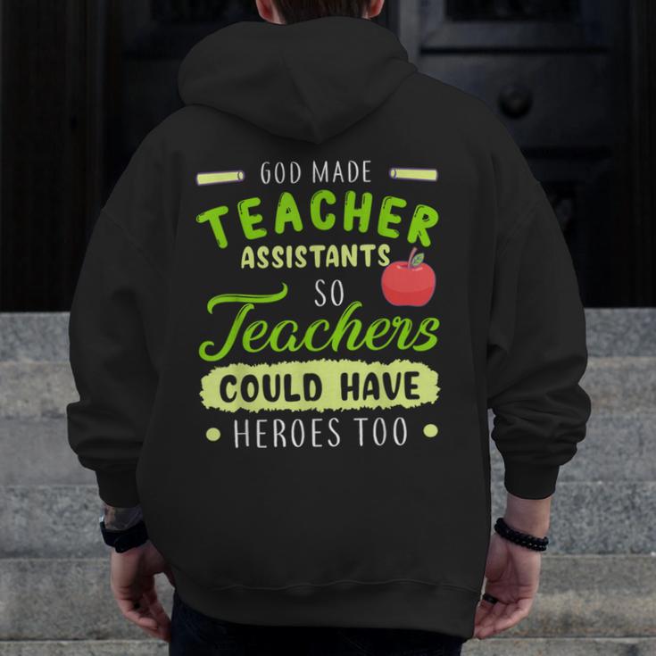 Teacher Teaching Assistant Aide Hero Men Zip Up Hoodie Back Print, funny design Teacher Teaching Assistant Aide Hero Men Zip Up Hoodie Back Print, funny design