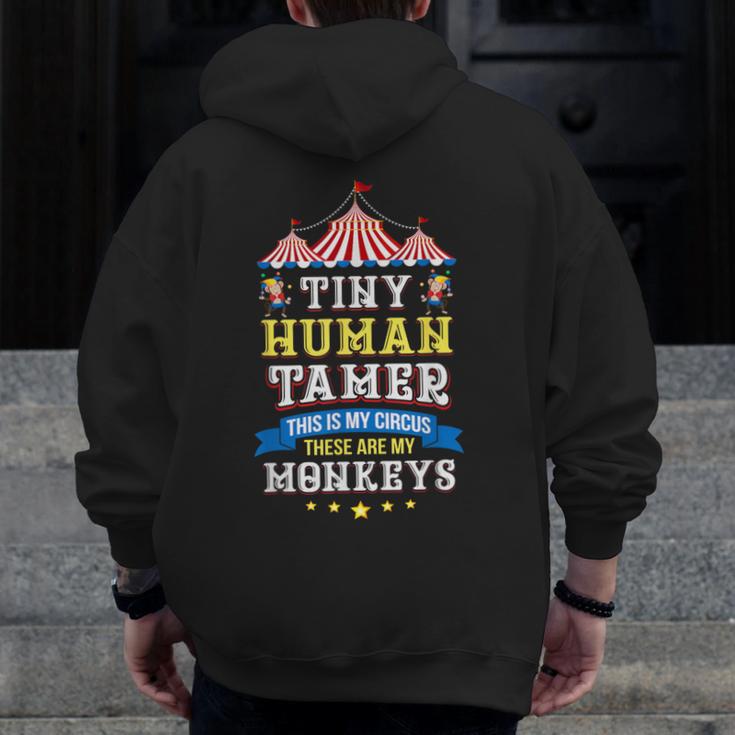 Teacher Tiny Human Tamer This My Circus These Are My Monkeys Men Zip Up Hoodie Back Print, funny design Teacher Tiny Human Tamer This My Circus These Are My Monkeys Men Zip Up Hoodie Back Print, funny design