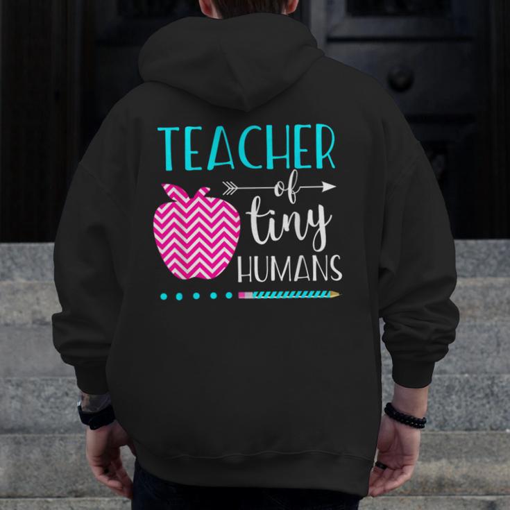 Teacher Of Tiny Humans Preschool Pre K Kindergarten Teacher Men Zip Up Hoodie Back Print, funny design Teacher Of Tiny Humans Preschool Pre K Kindergarten Teacher Men Zip Up Hoodie Back Print, funny design