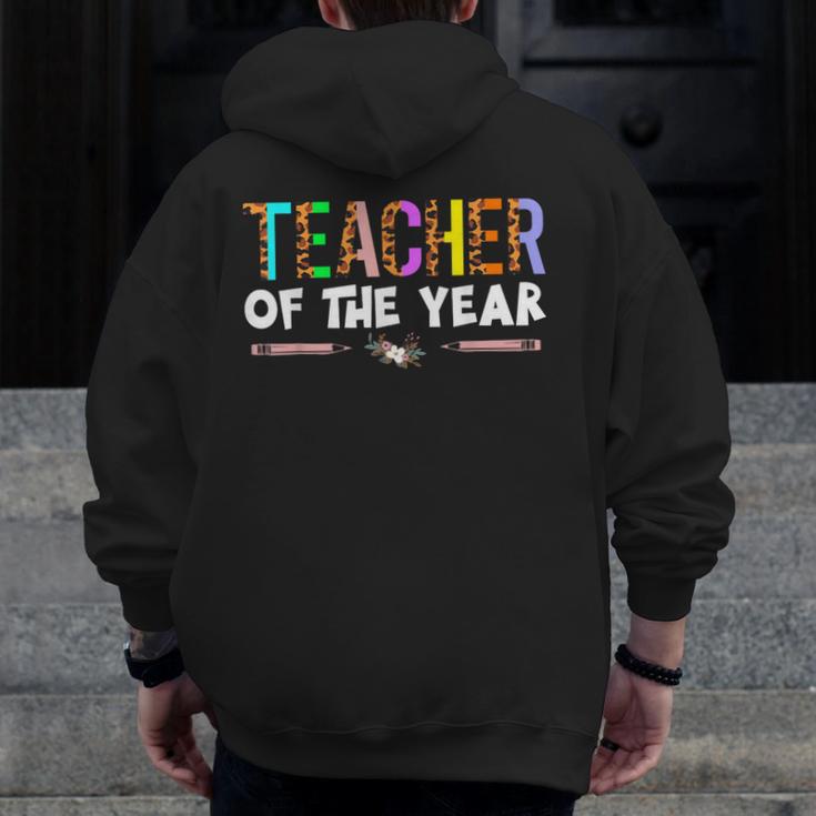Teacher Of The Year Party Teacher Appreciation Men Zip Up Hoodie Back Print, funny design Teacher Of The Year Party Teacher Appreciation Men Zip Up Hoodie Back Print, funny design