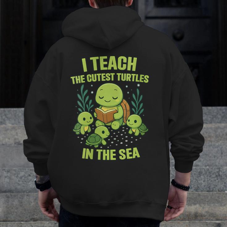 Teachers Day Men Zip Up Hoodie Back Print, funny design