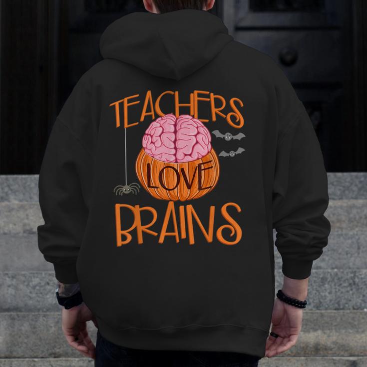Teachers Love Brains Halloween T-Shirt For Men Women Men Zip Up Hoodie Back Print, funny design Teachers Love Brains Halloween T-Shirt For Men Women Men Zip Up Hoodie Back Print, funny design