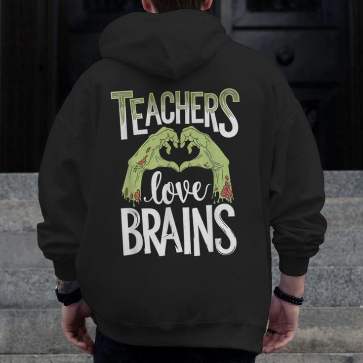 Teachers Love Zombie Teacher Halloween Fun Men Zip Up Hoodie Back Print, funny design Teachers Love Zombie Teacher Halloween Fun Men Zip Up Hoodie Back Print, funny design