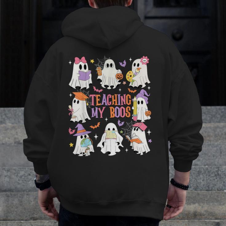 Teaching My Boos Teacher Cute Ghost Groovy Teacher Halloween Men Zip Up Hoodie Back Print, Groovy Teacher Gifts, funny design Teaching My Boos Teacher Cute Ghost Groovy Teacher Halloween Men Zip Up Hoodie Back Print, Groovy Teacher Gifts, funny design